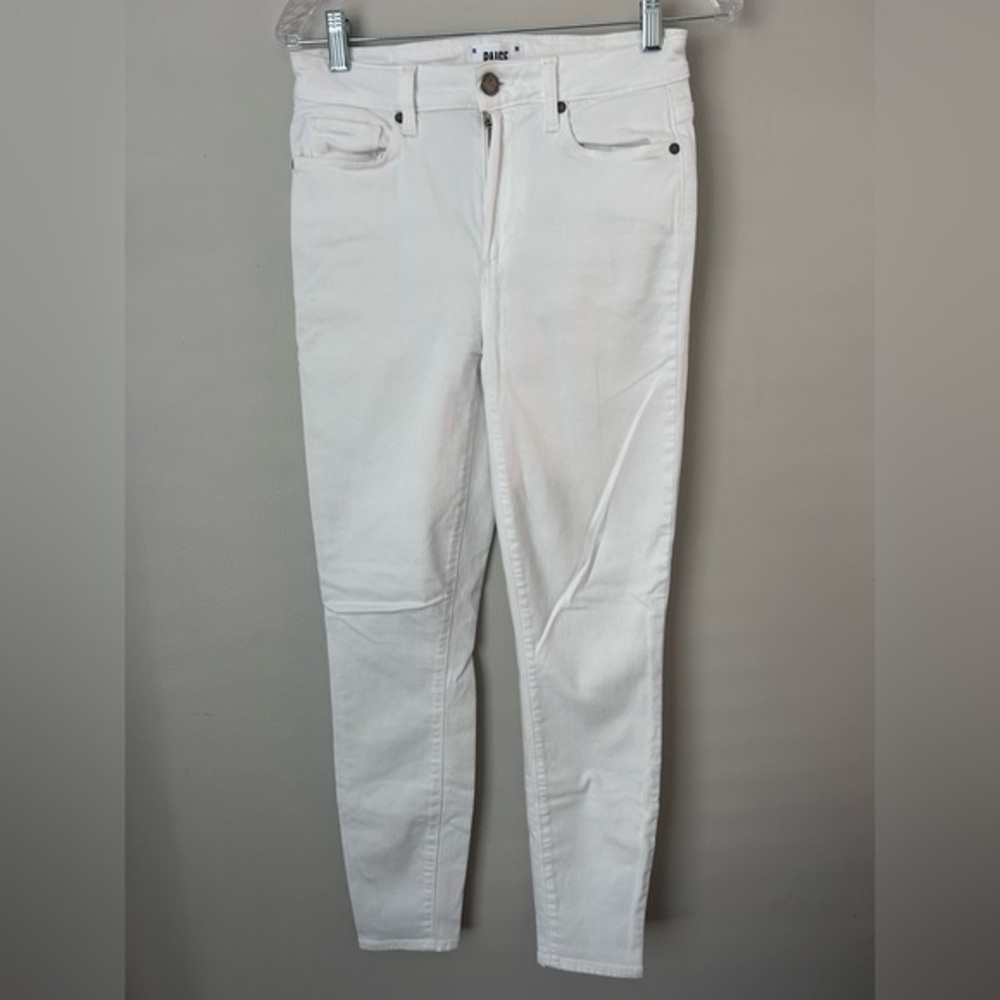PAIGE Women's Straight Leg White‎ Jeans